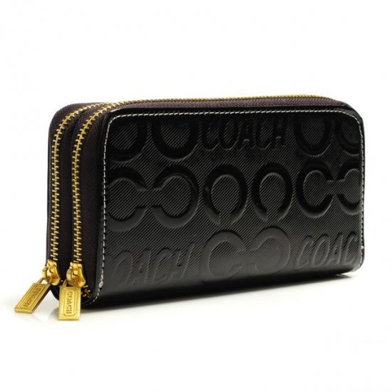 Coach In Signature Large Coffee Wallets BCY | Women - Click Image to Close